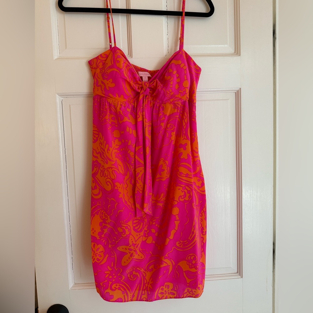 Lilly Pulitzer Vibrant Pink and Orange Dress